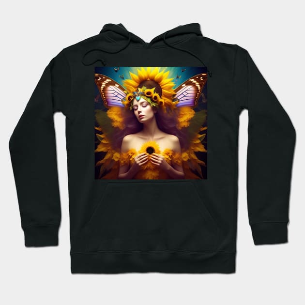 Sunflower Goddess Manifest Hoodie by karissabest